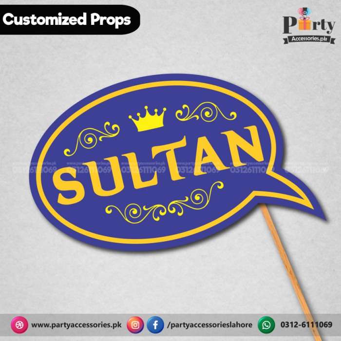 Customized funny WEDDING party photo prop SULTAN