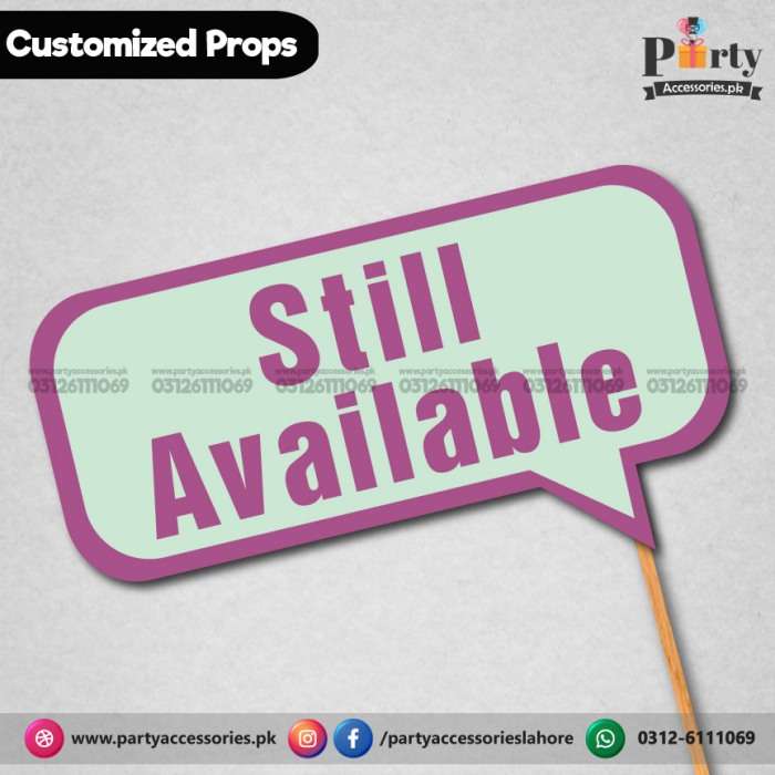 Customized funny WEDDING party photo prop STILL AVAILABLE