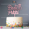 Baat pakki rose gold cake topper