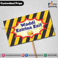 Customized Funny party photo prop WADDI KATRINA KAIF