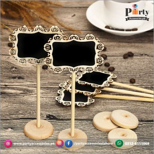 Mini Chalk table menu tags