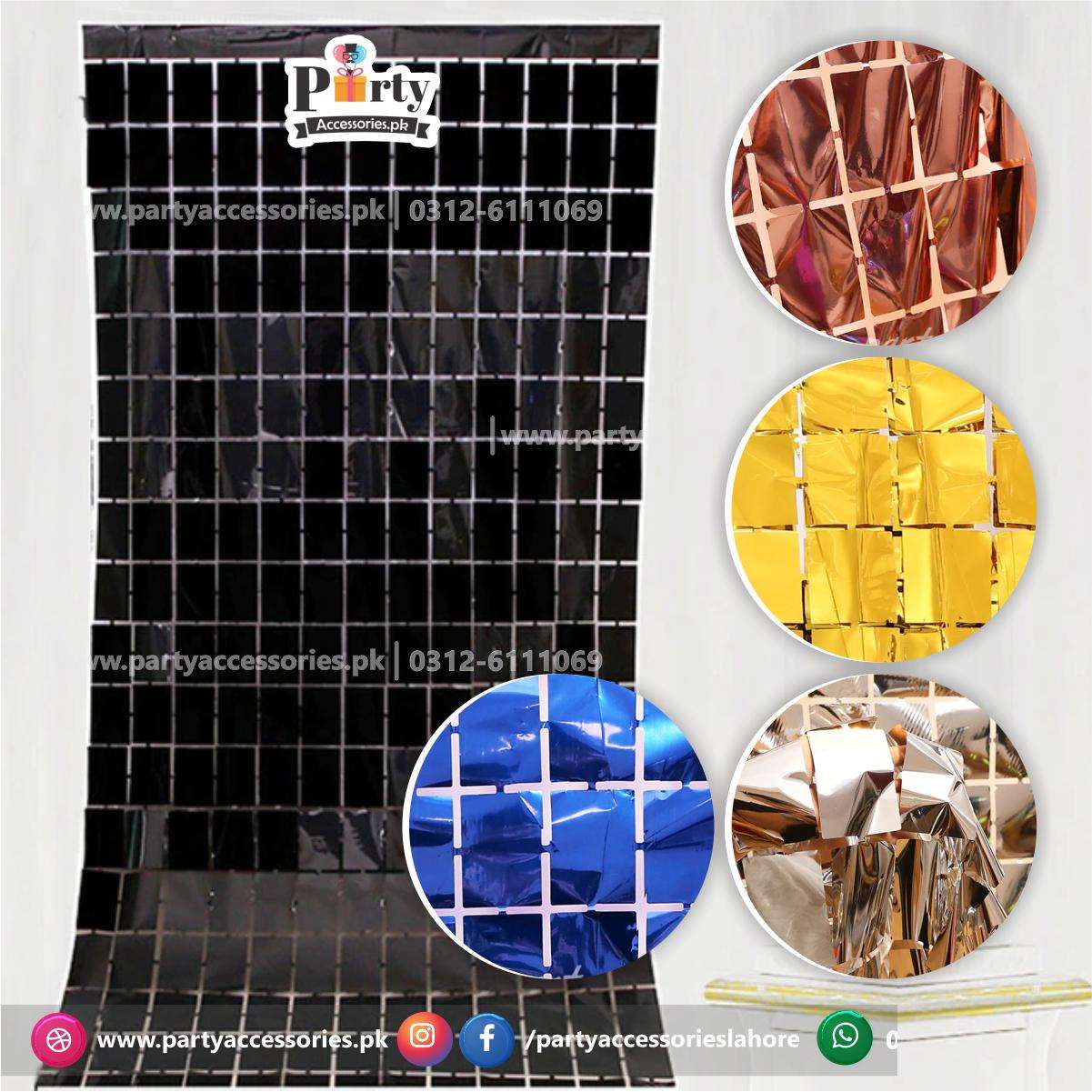 square box tinsel foil curtain