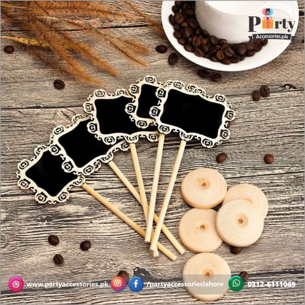 Mini Chalk table menu tags