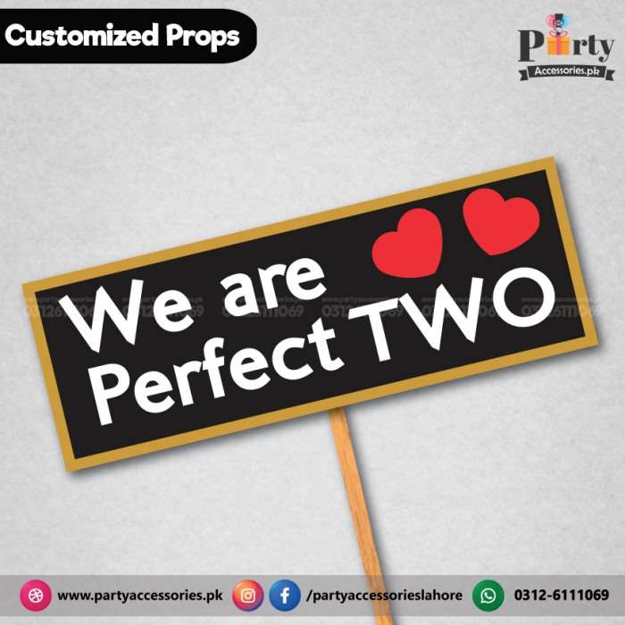 Customized couple photoshoot props WE ARE PERFECT TWO