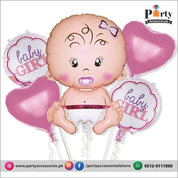 Its a baby girl exclusive foil balloons set of 5 pcs for room decoration PINTEREST IDEAS