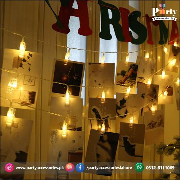 Clip fairy lights Battery Operated LED string for Photo hanging