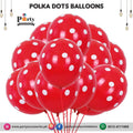 Red polka dot balloons
