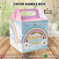 Rainbow theme goody boxes
