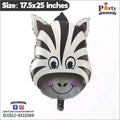 Jungle theme Animal face zebra foil balloons