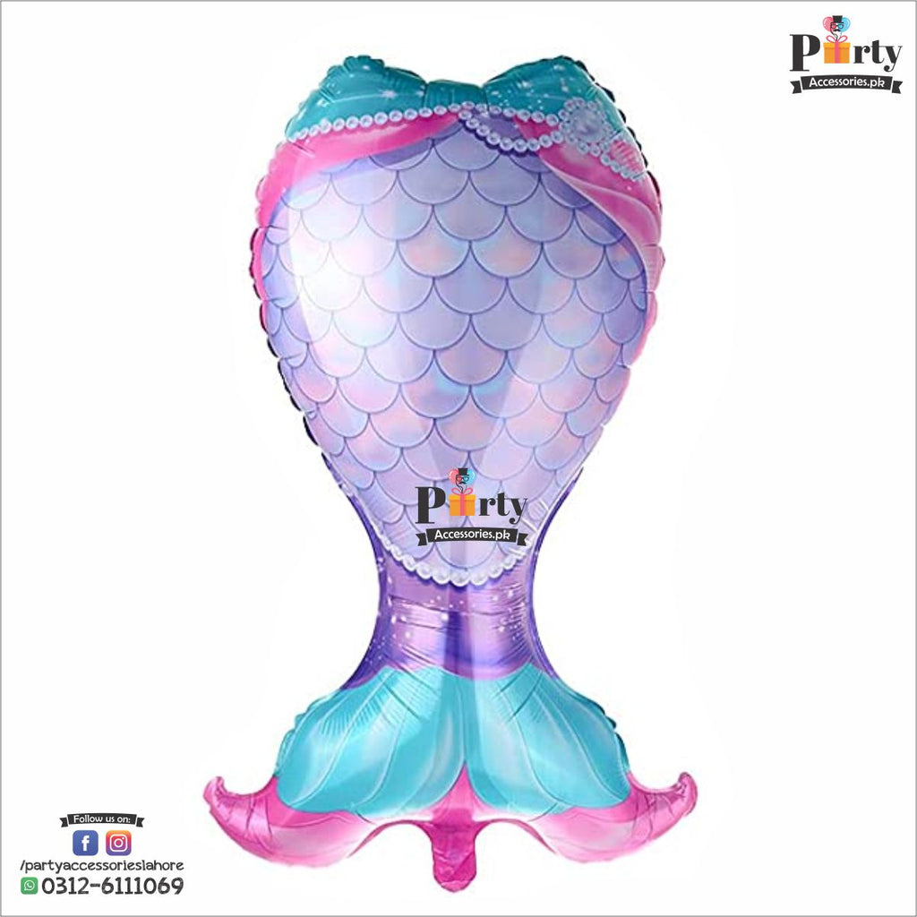 Mermaid Tail theme exclusive birthday foil balloon