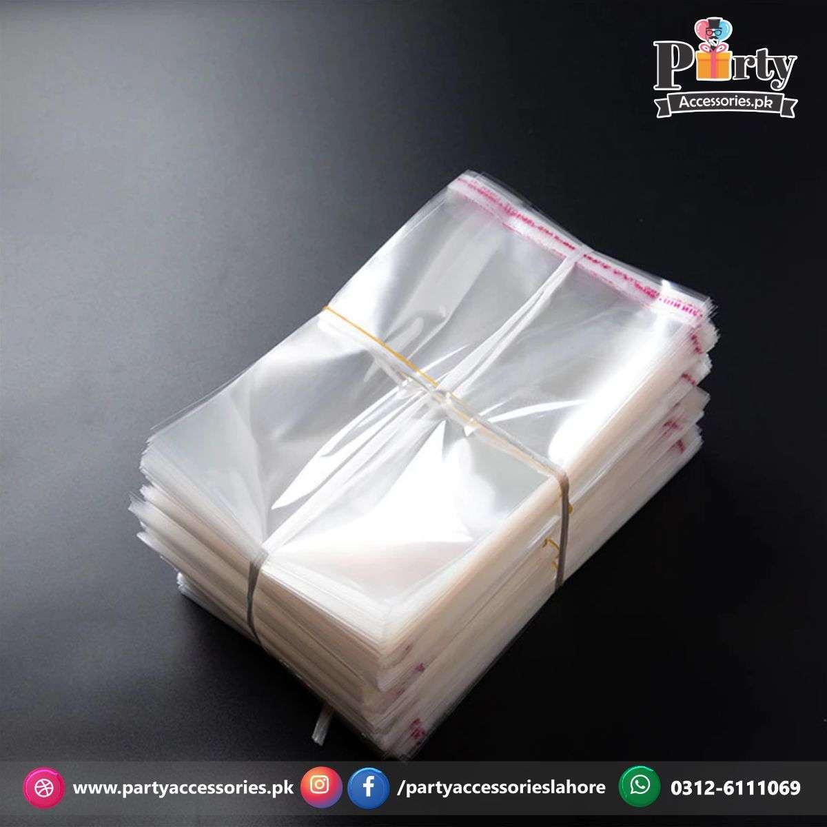 Transparent plastic taping bags |