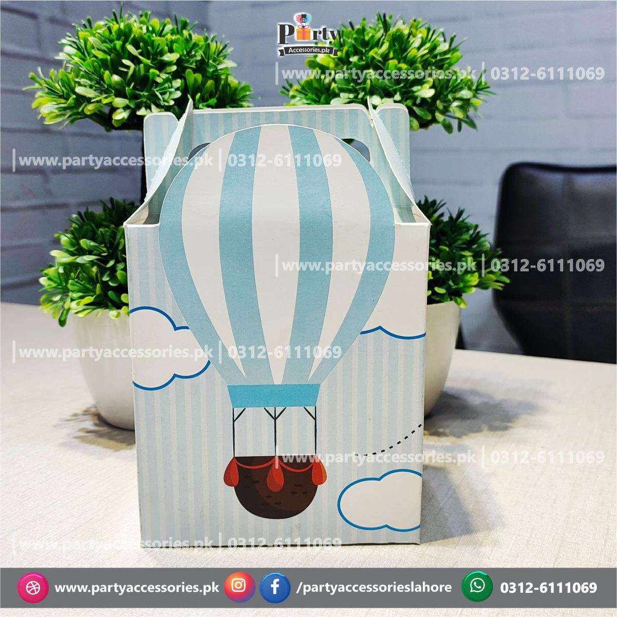 hot air balloon birthday favor box