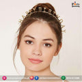 happy birthday metallic head band crown