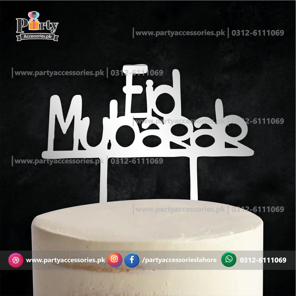 Eid Mubarak cake topper in Acrylic