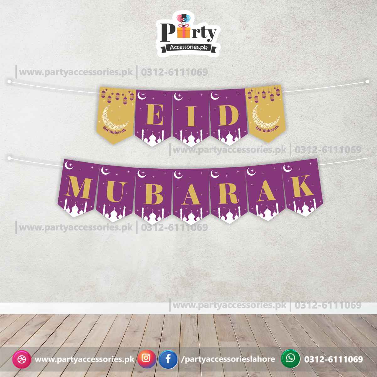 eid mubarak bunting banners