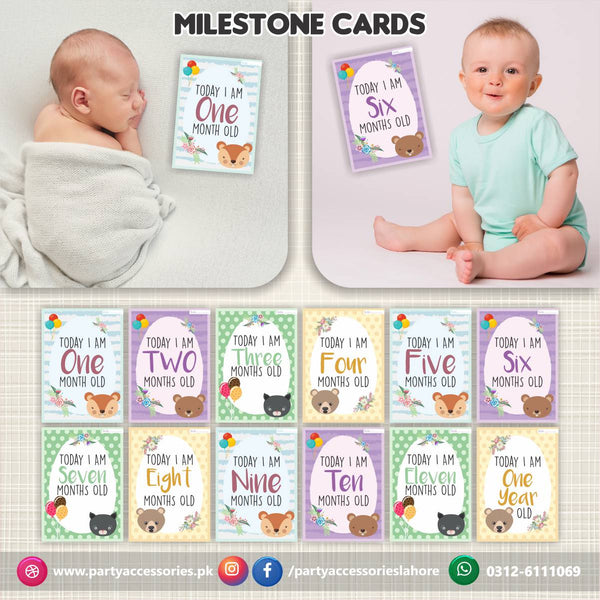 Baby milestone Photo cards set | New Born Photoshoot Baby Photo cards Gift
