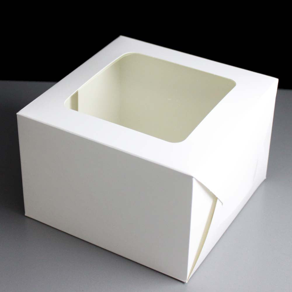 Plain White cake Boxes with window