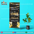 onederful theme birthday welcome standee sign