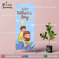 Customized Fathers day decorations | Father's day welcome standee in elegant blue shade