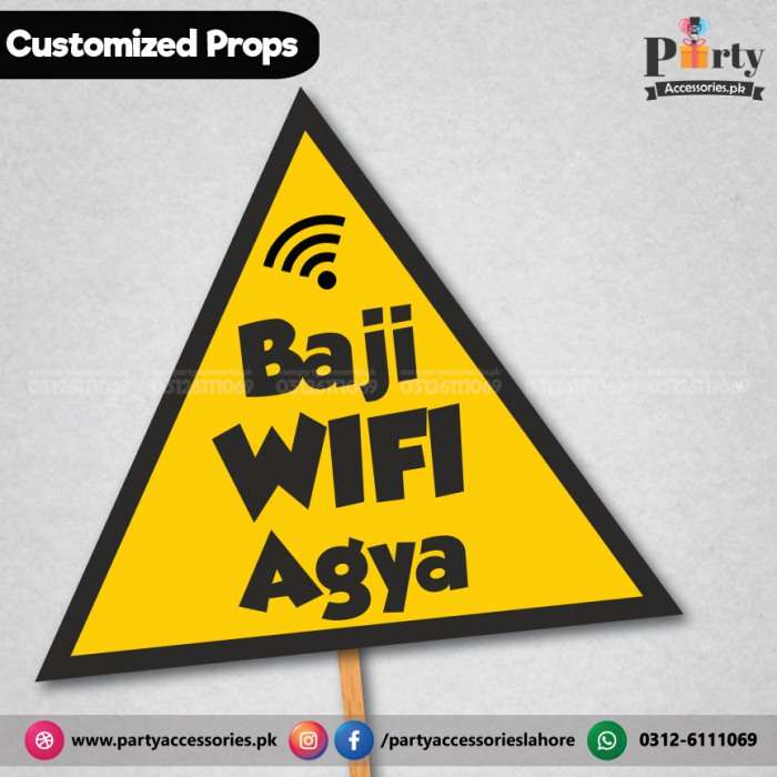 Customized FUNNY party props BAJI WIFI A GYA