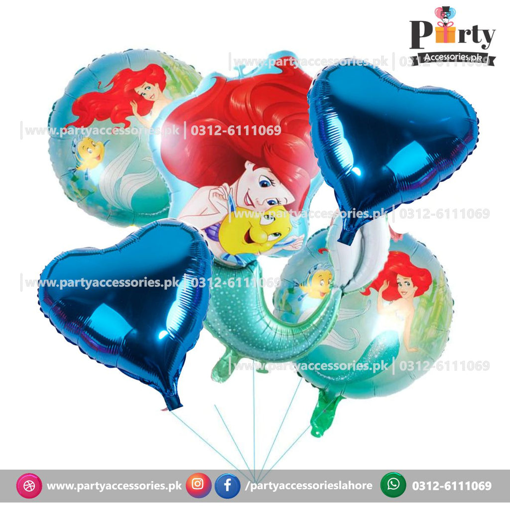 Mermaid themed birthday exclusive foil balloons 
