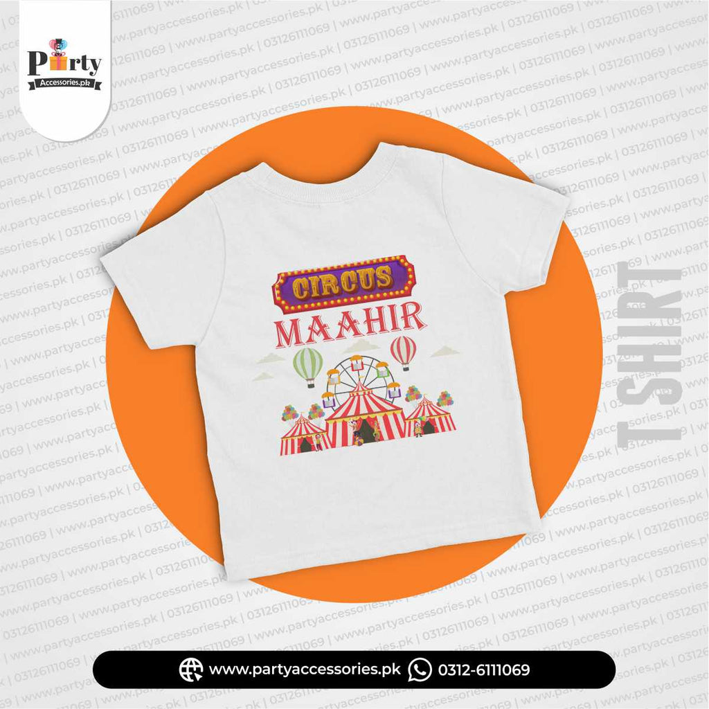 Carnival Circus theme customized T-shirt for birthday boy or girl