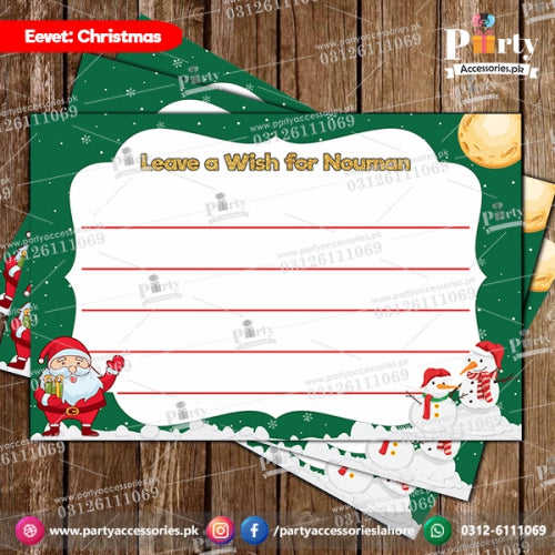 Christmas Celebrations Customized party wish Cards 