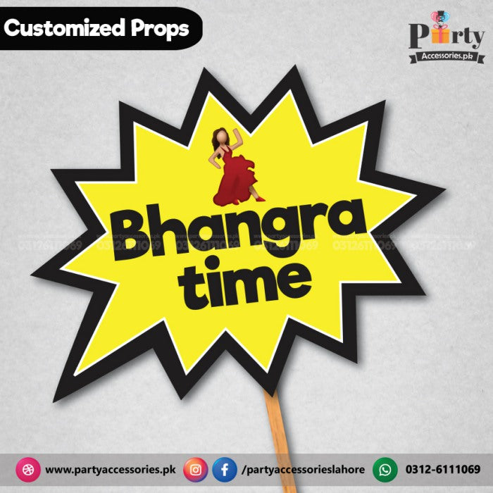 Customized FUNNY wedding party props bhangra time