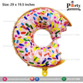 Donut shape exclusive birthday foil balloon in pink for a donut theme party