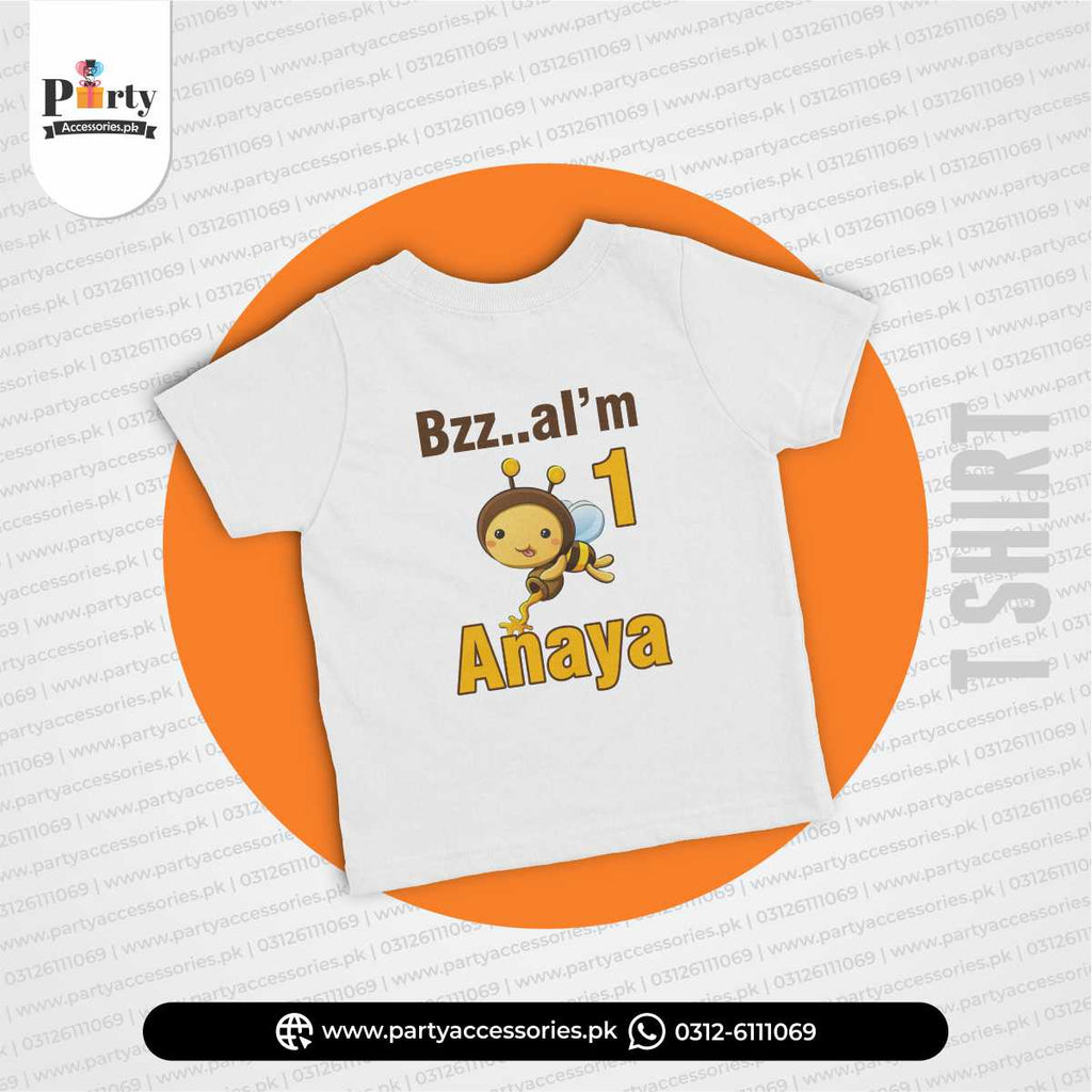 Honey Bee theme customized T-shirt for birthday boy or girl