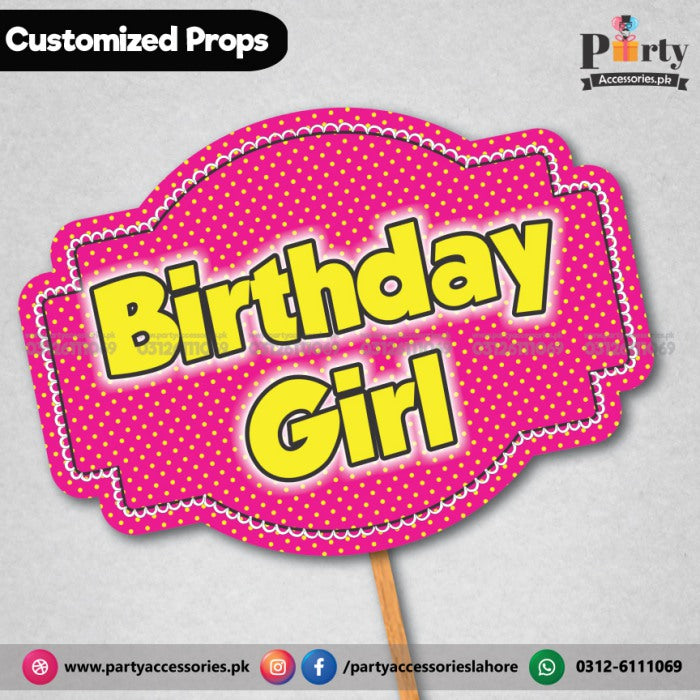 Birthday Girl party Photo prop