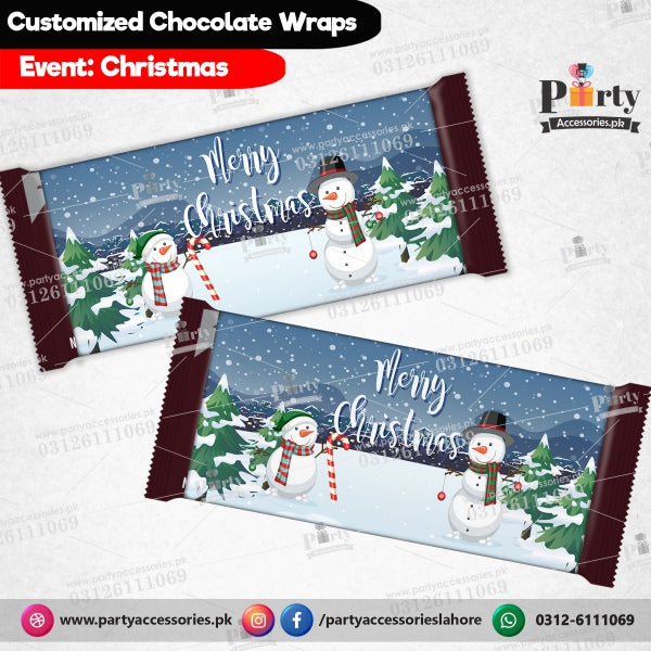 Merry Christmas Customized chocolate wraps