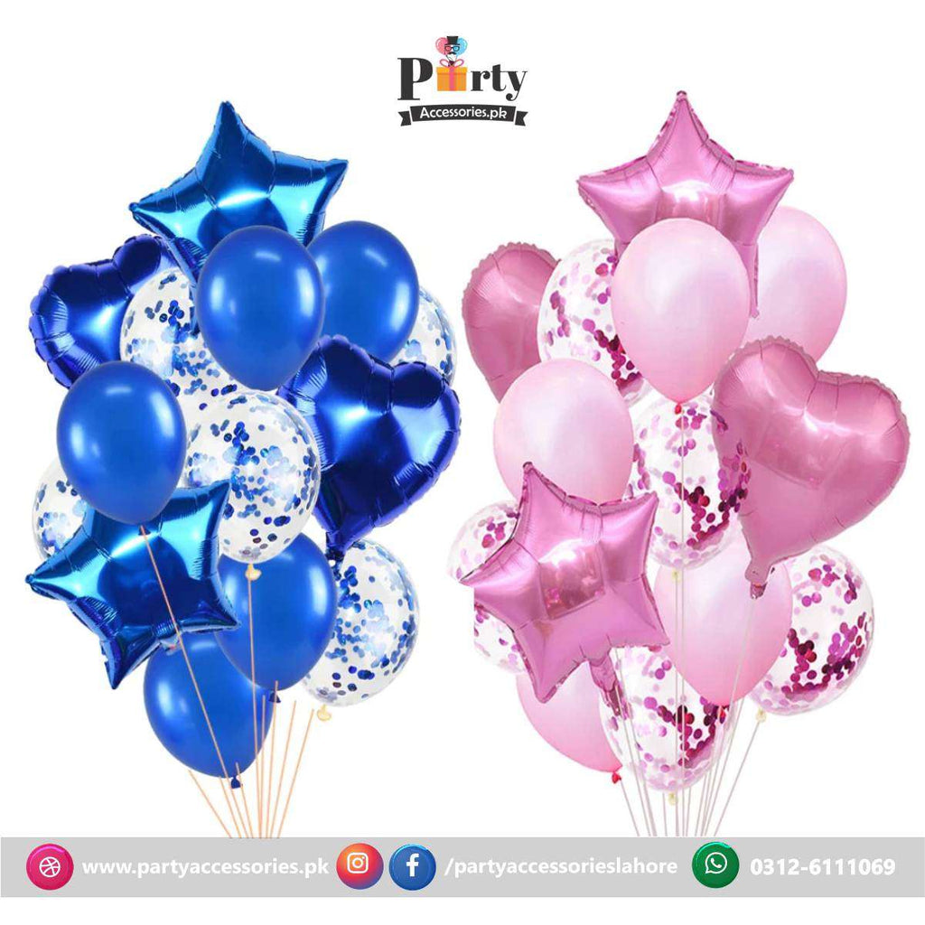 welcome baby confetti foil balloon set