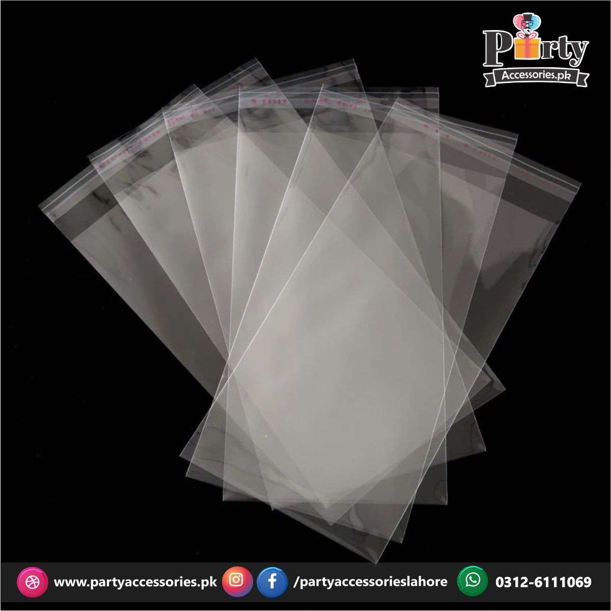 Transparent plastic taping bags |
