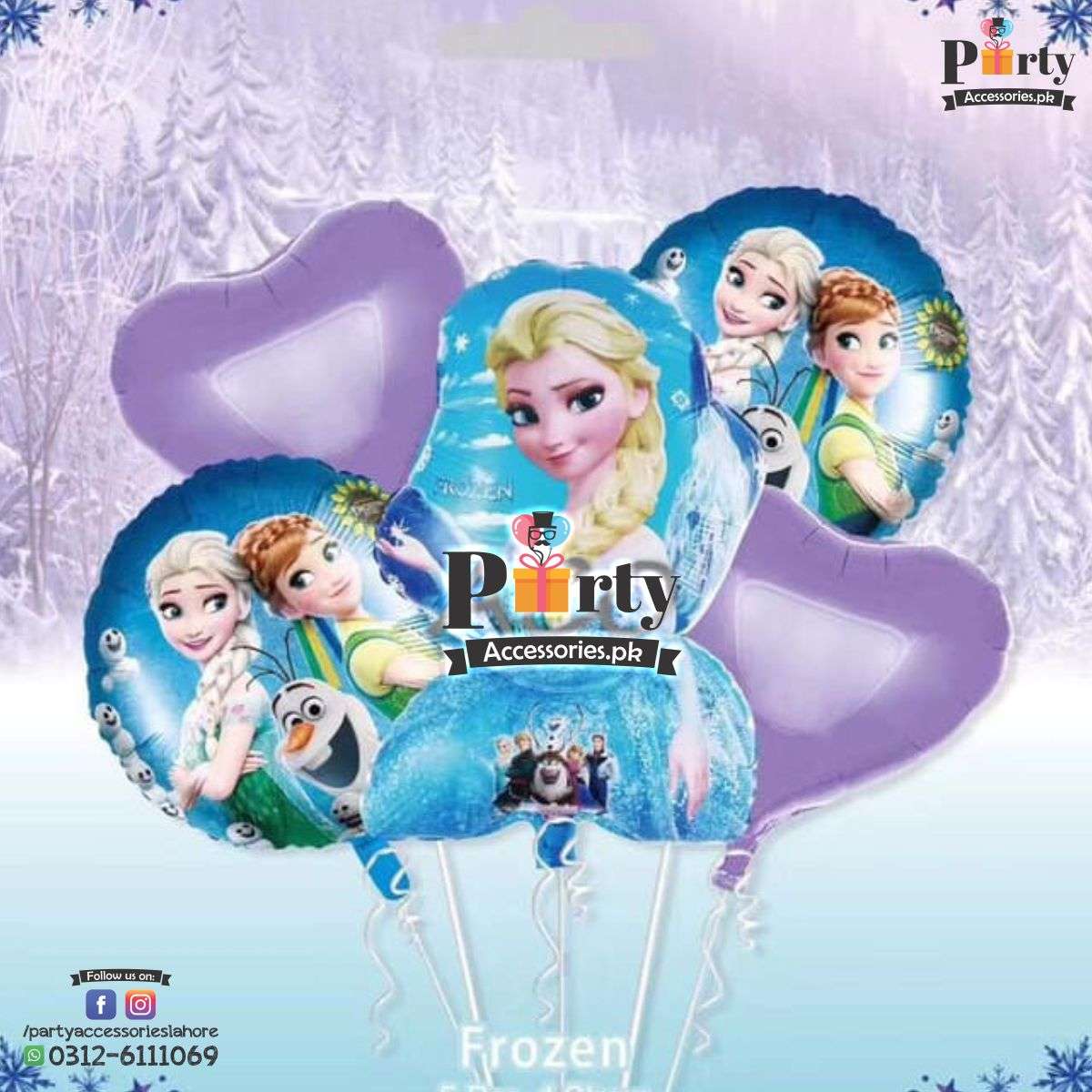 Frozen Elsa themed birthday exclusive foil balloons