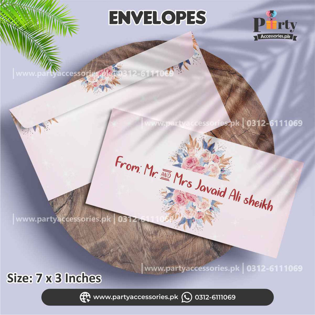 Money Envelopes Customized with name pastel floral