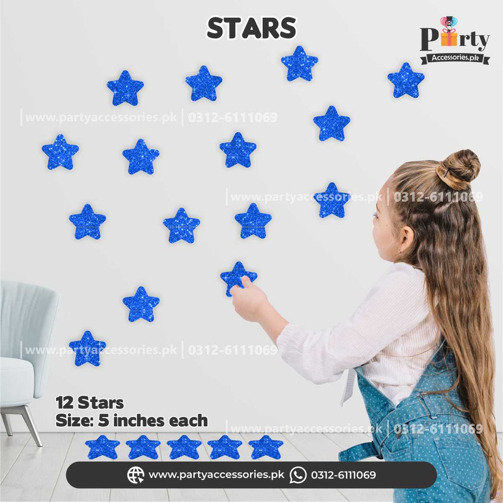 Star shaped sticker cutouts | Eid decorations 2025 | Pack of 12