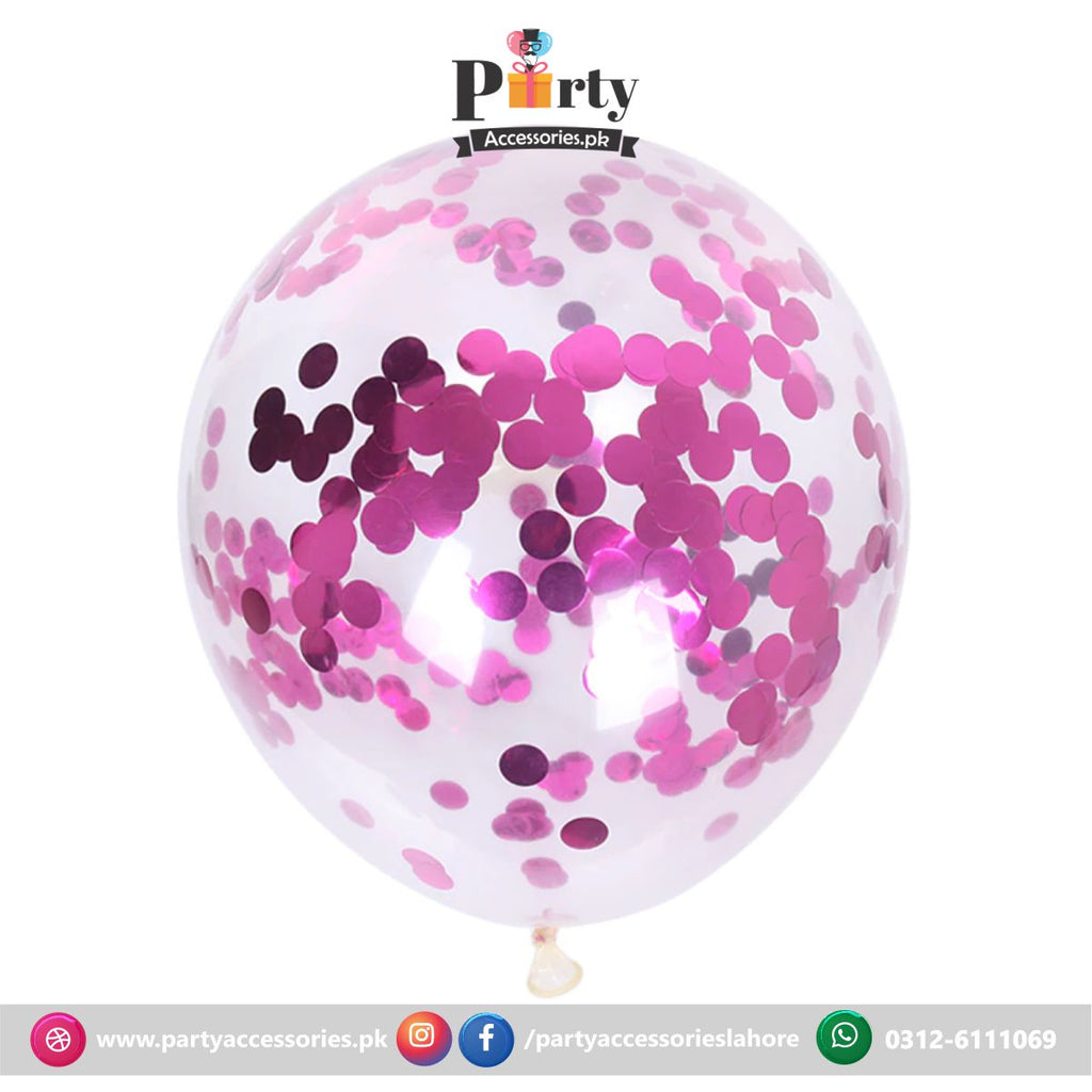 Pink confetti Balloons
