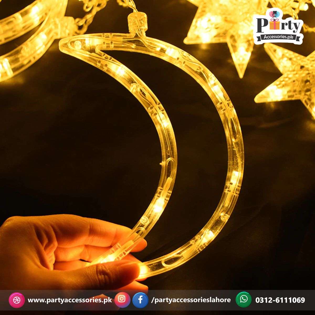 Moon and Star shape decoration fairy lights perfect for Room Decoration