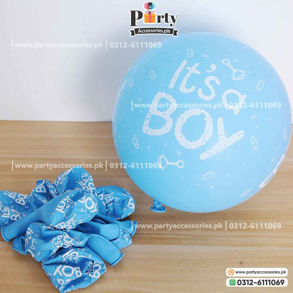 its a boy printed balloons