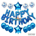 happy birthday foil balloons blue