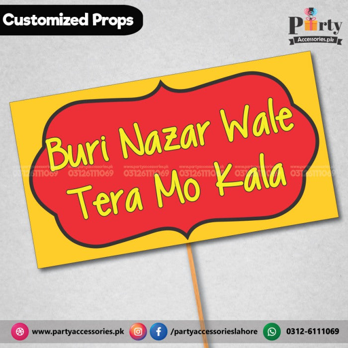 Customized funny party props BURI NAZAR WALAY