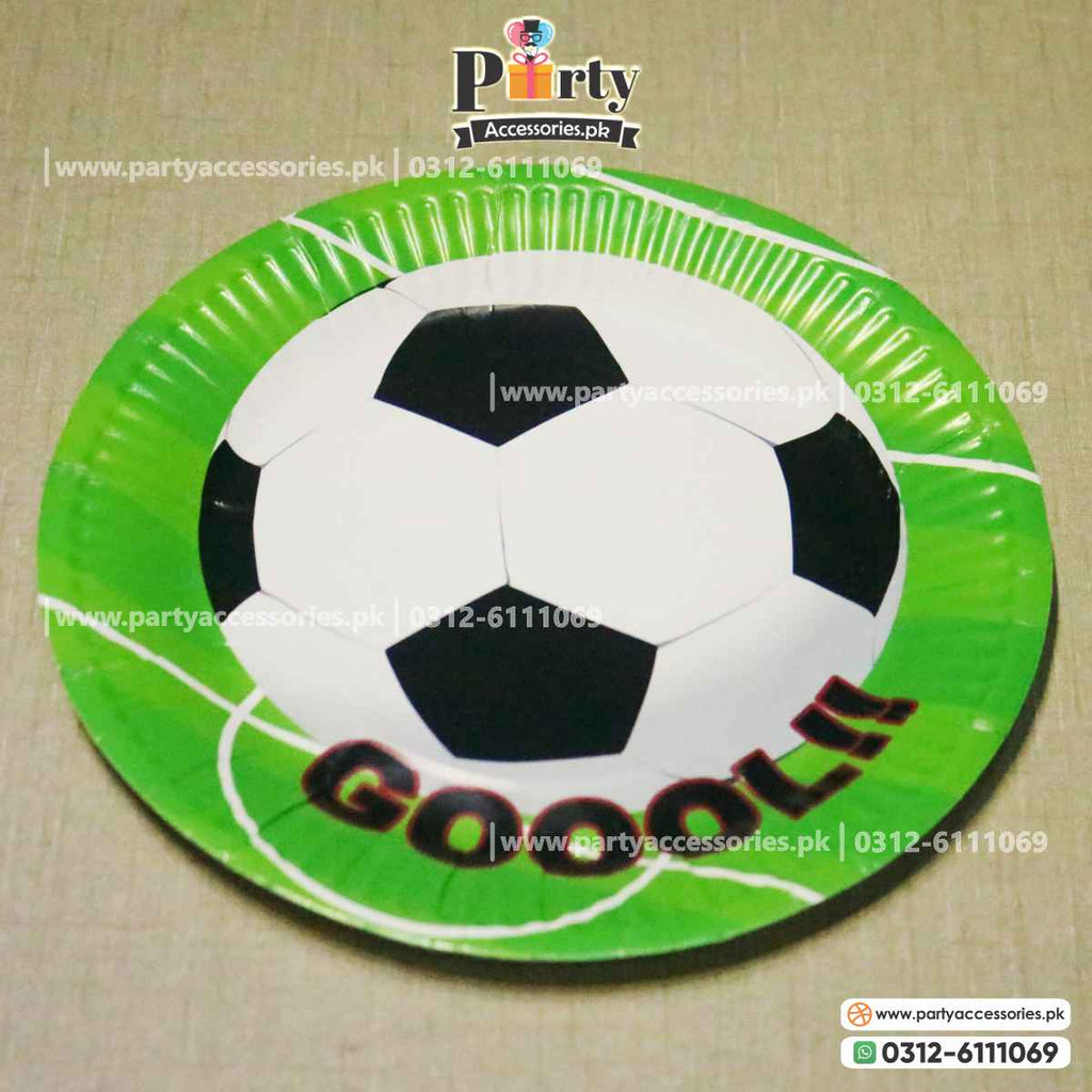 football theme paper plates