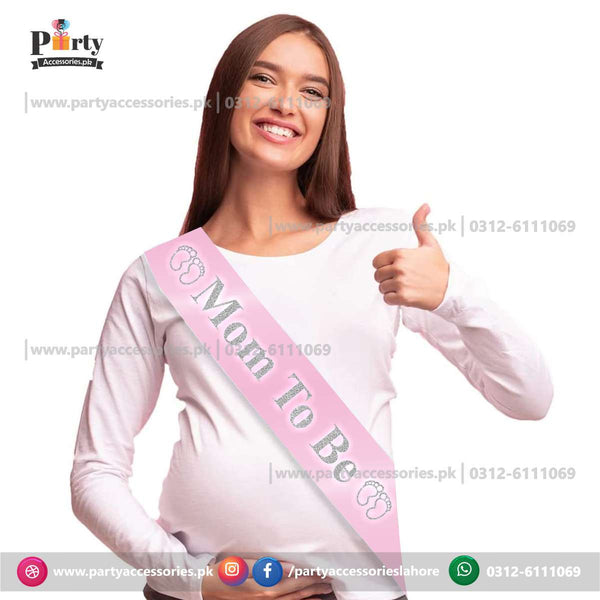 Mom to be sash in pink