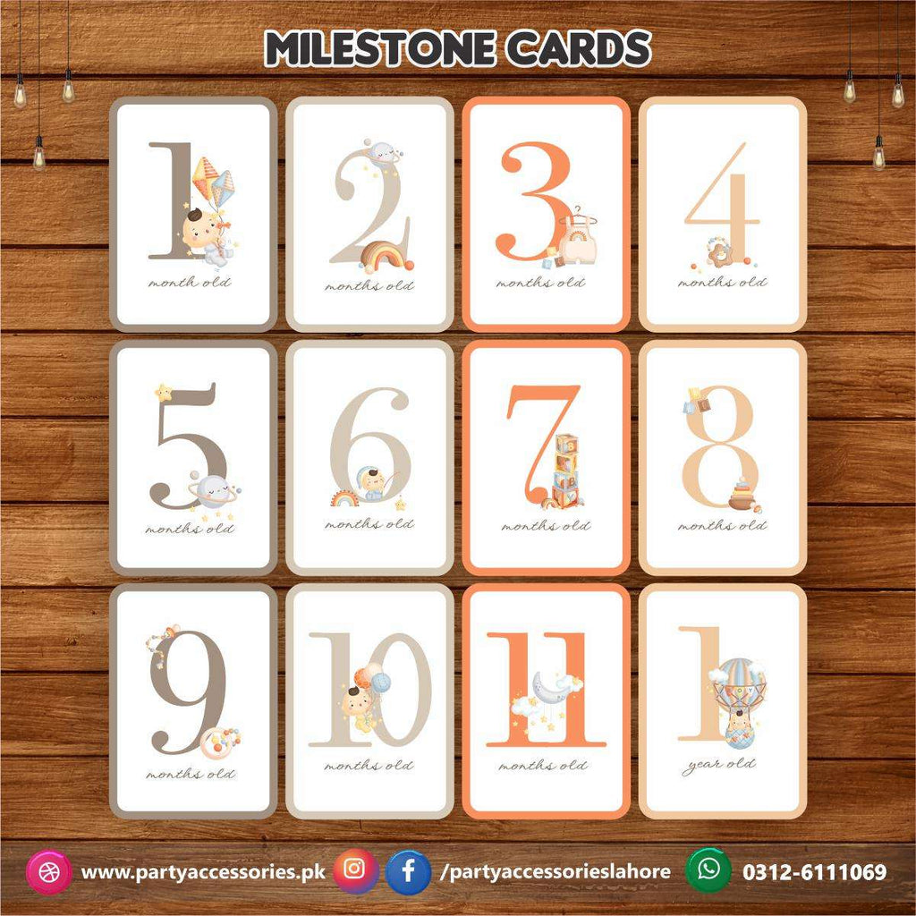 Baby milestone Photo cards set | New Born Photoshoot Baby Photo cards Gift