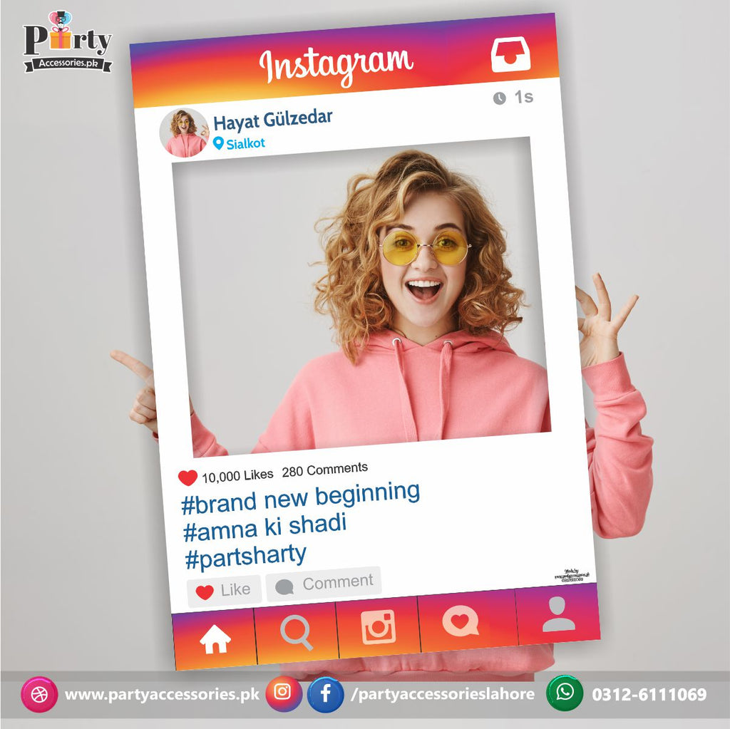 Photo Booth Props Instagram Frame at Lachlan Ord blog