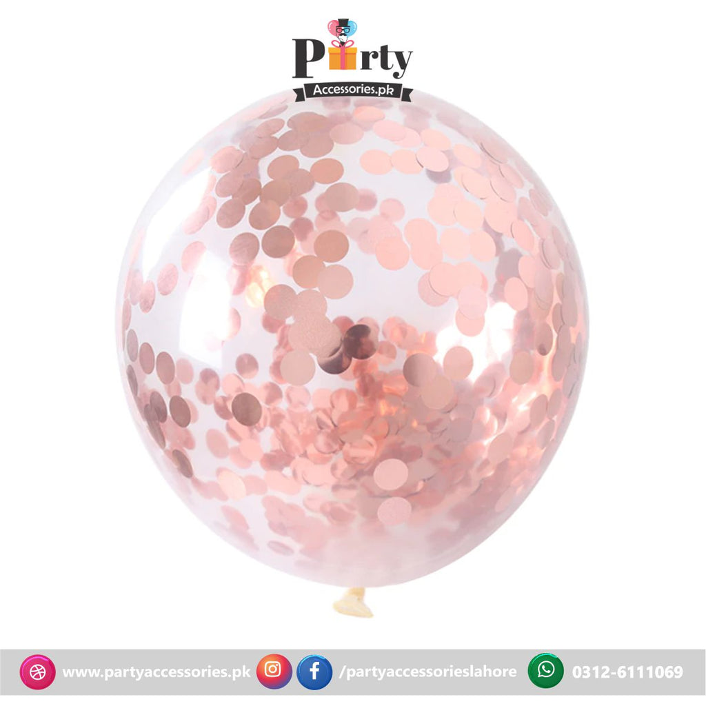 Rose Gold Confetti Balloons