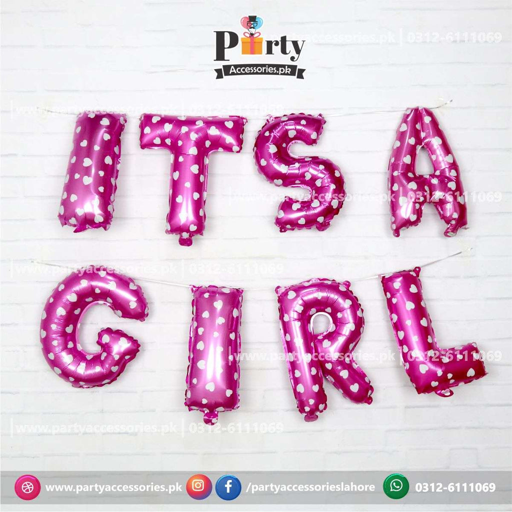 its a girl letter foil balloons AMAZON IDEAS