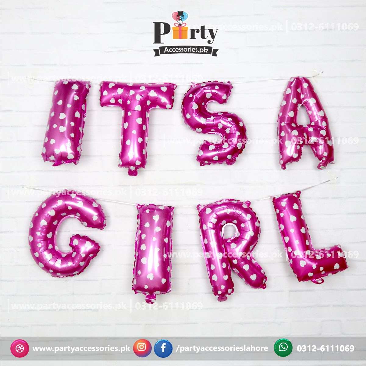 its a girl letter foil balloons AMAZON IDEAS