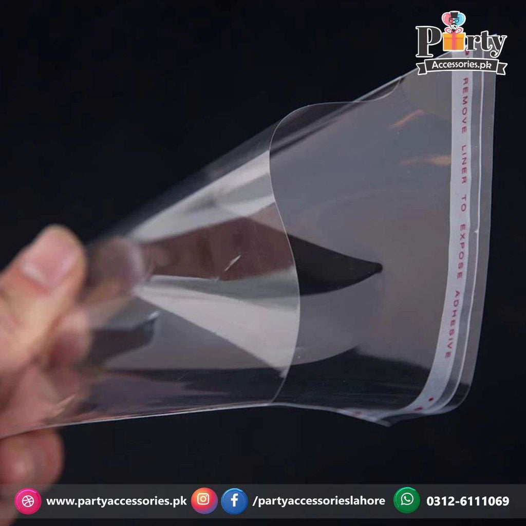 Transparent plastic taping bags